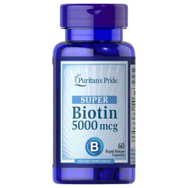 Puritan's Pride Super Biotin 5000mcg 60capsules