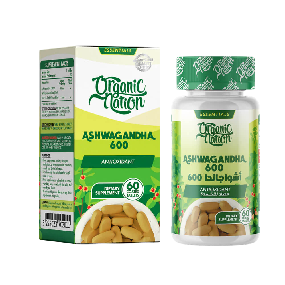 Organic Nation Ashwagandha 600 60Tablets