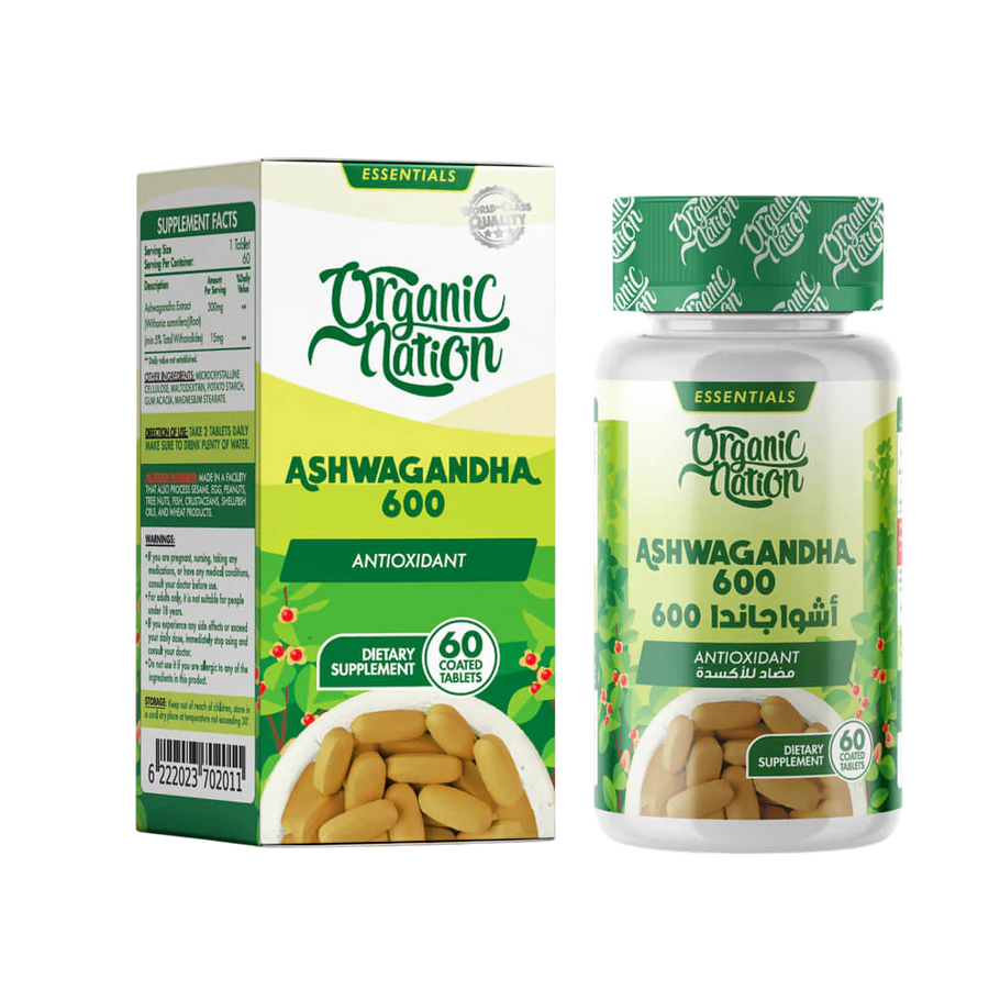 Organic Nation Ashwagandha 600 60Tablets
