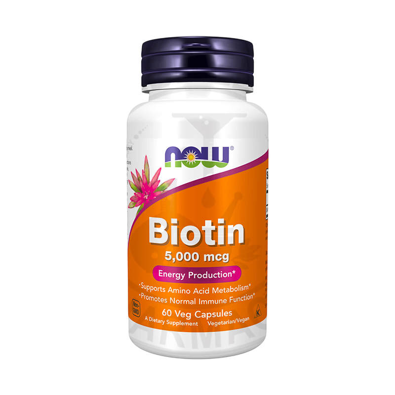 Now Biotin 5,000 mcg Energy Production 60 veg Capules