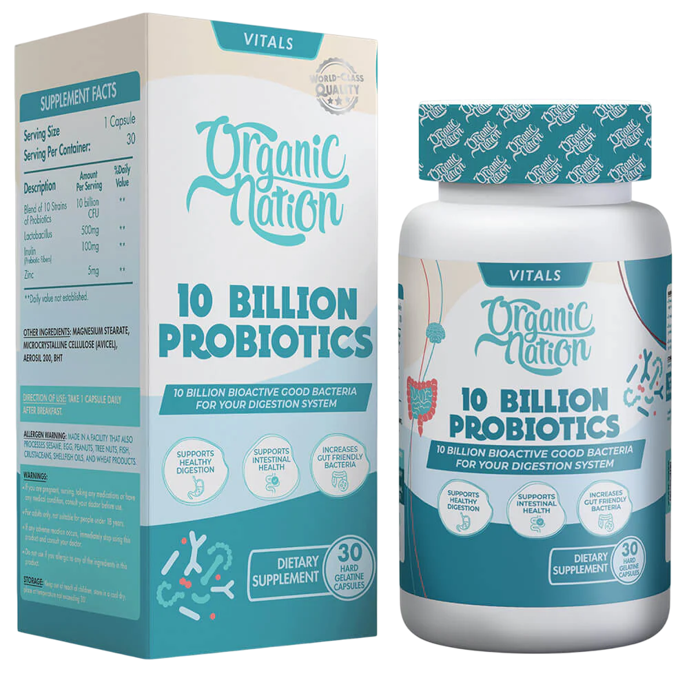 Organic Nation 10 Billion Probiotics 30capsules