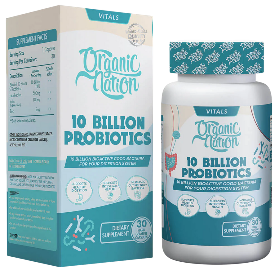 Organic Nation 10 Billion Probiotics 30capsules