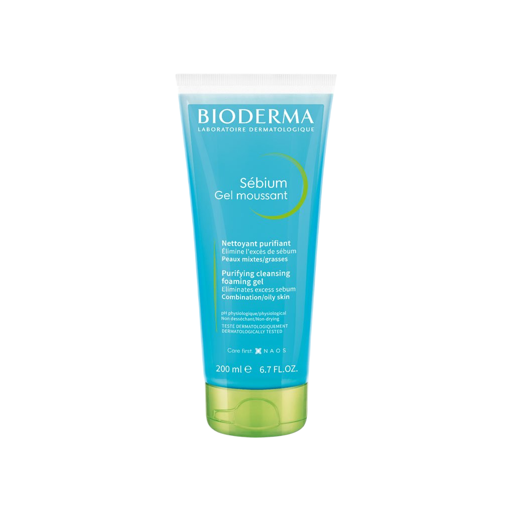 Bioderma Sebium Gel Moussant Purifying Cleansing Foaming Gel Tube 200Ml