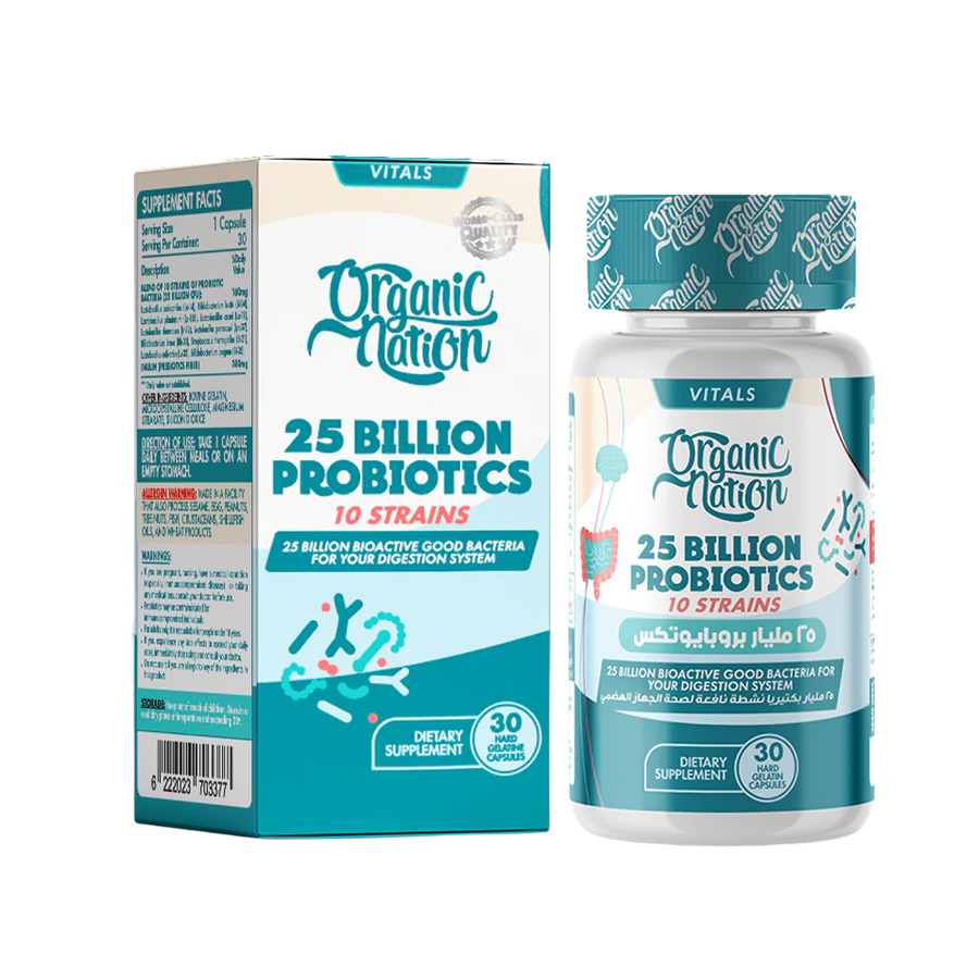 Organic Nation 25 Billion Probiotics 30 Capsules 30capsules