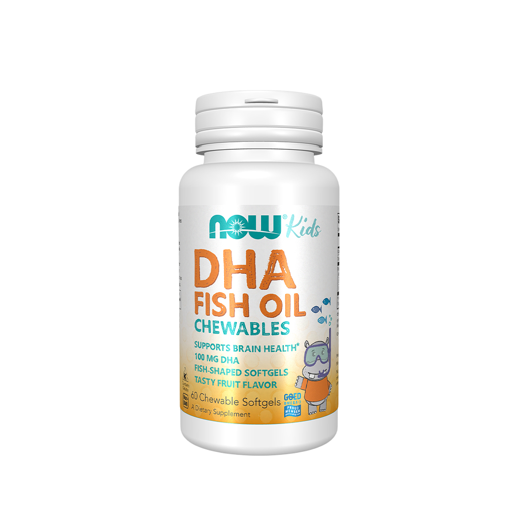 Now Kids DHA-100mg Fish Oil 60 Chewable Softgels