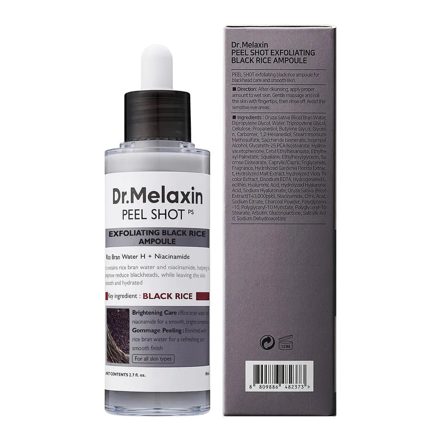 Dr.Melaxin Peel Shot Exfoliating Black Rice Ampoule 80Ml