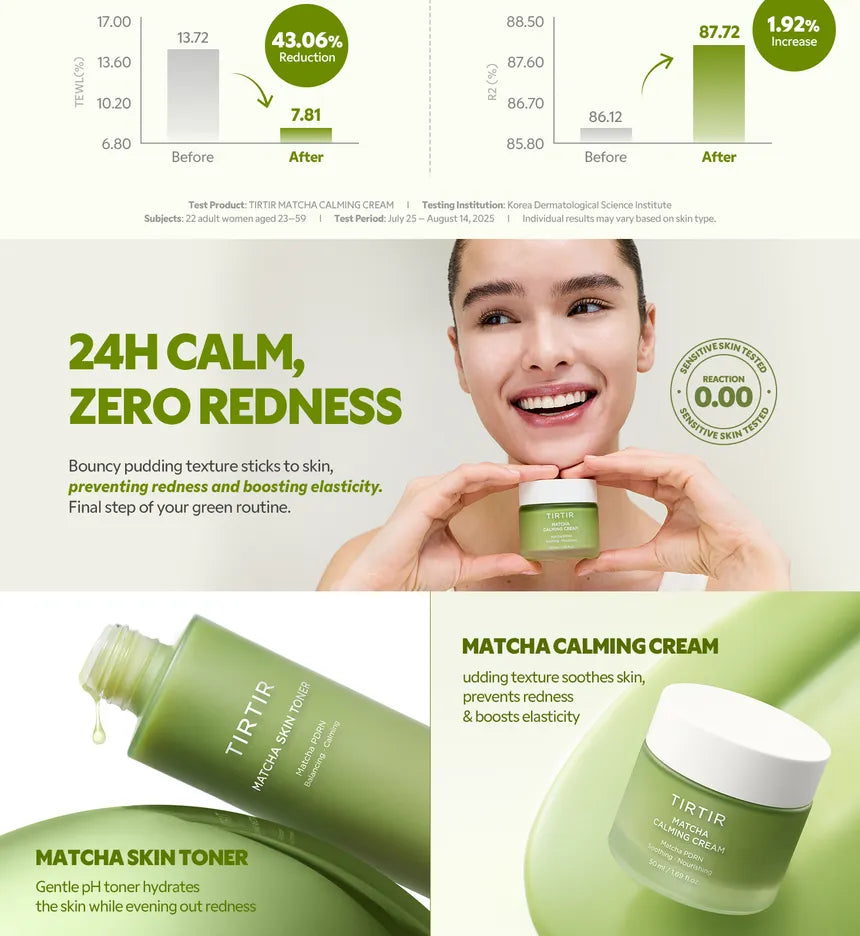 Tirtir Matcha Calming Cream 50Ml