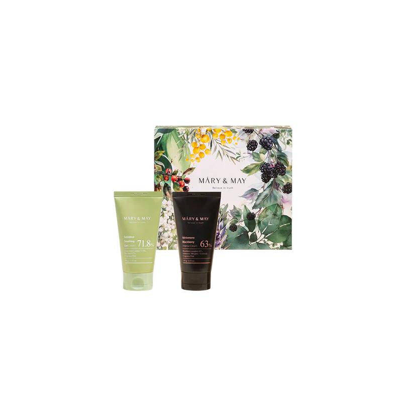 Mary & May Soothing Gel Cream + Idebenone Blackberry Cream Duo Set
