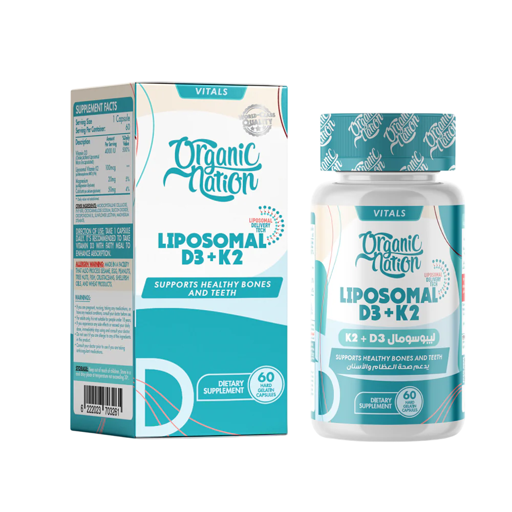 Organic Nation Liposomal D3+K2 60capsules