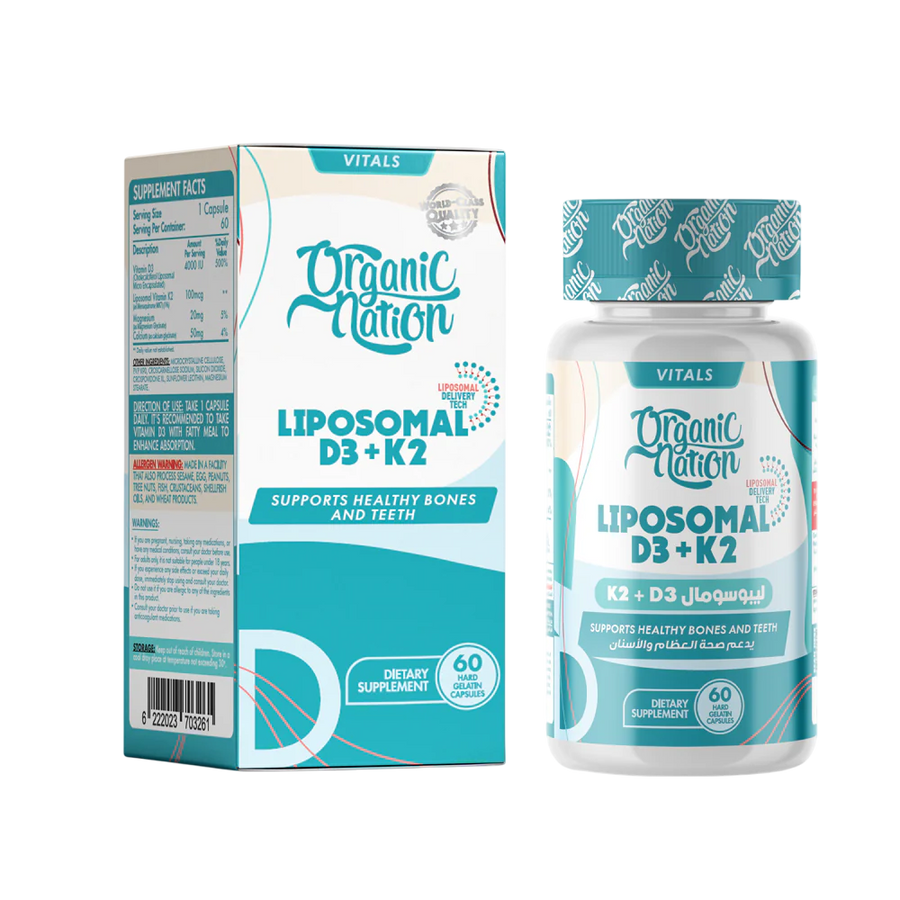 Organic Nation Liposomal D3+K2 60capsules