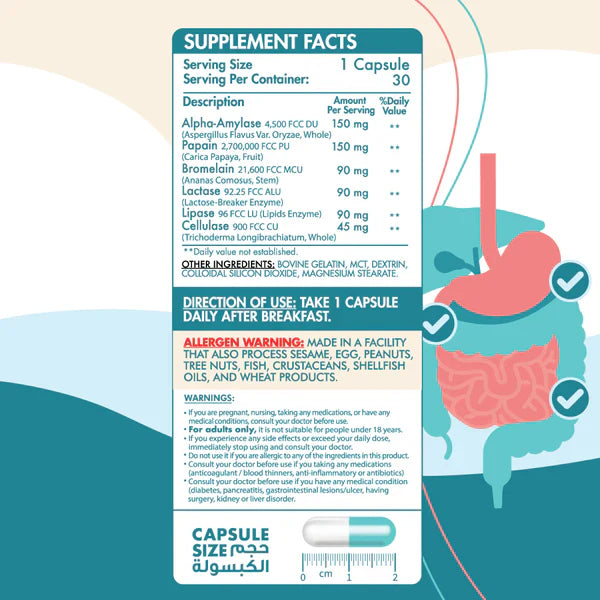 Organic Nation Optimum Digest 30capsules