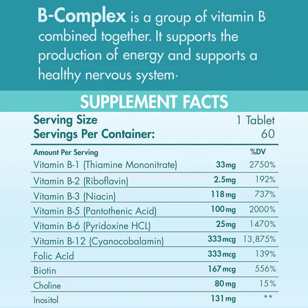 Organic Nation B-Complex Advanced 60tablets