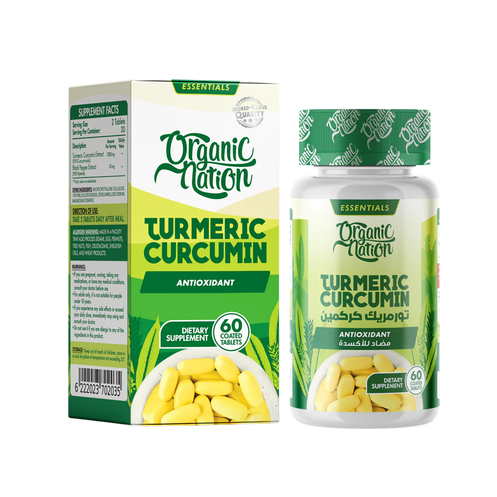 Organic Nation Turmeric Curcumin+ 60tablets