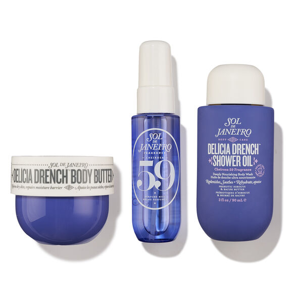 Sol De Janeiro Delicia Drench Jet Set Gift Set - Perfume Mist, Body Wash & Cream