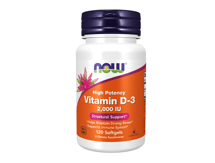 Now Vitamin D3 2,000 IU Bone & Immune Health 120Softgels