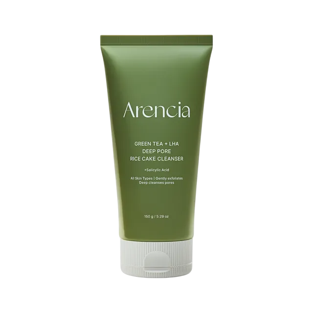 Arencia Green Tea + LHA Deep Pore Rice Cake Cleanser 150Ml