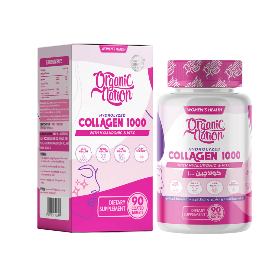 Organic Nation Hydrolyzed Collagen 1000 -90 Tablets