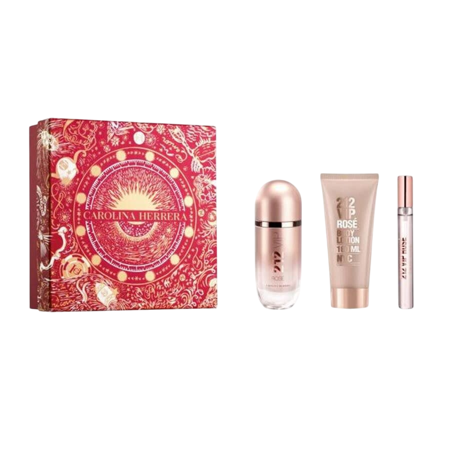 Carolina Herrera 212 Vip Rose Set (W) EDP 80Ml+ 10Ml + B.Lotion 100Ml