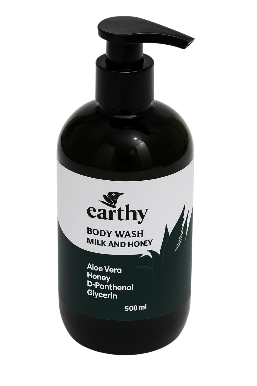 Earthy Body Wash Milk & Honey 500Ml