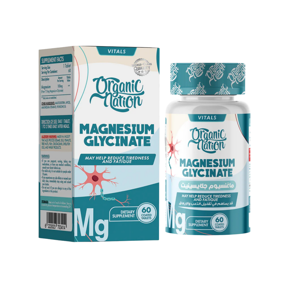 Organic Nation Magnesium Glycinate 60tablets