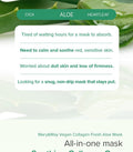 Mary & May Vegan Collagen Fresh Aloe Mask