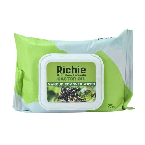 Richie Castor Oil Makeup Remover Wipes 25 Pices