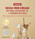 K-Secert Seoul1988 Cream Retinal Liposome 1% + Fermented Rice 50Ml