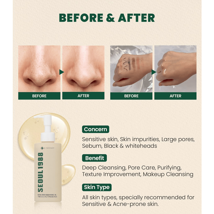 K-Secert Seoul1988 Cleansing Oil Pine Cica 1% + ProBiotice 200Ml