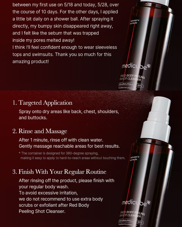 Medicube Red Acne Body Peeling Shot 110g