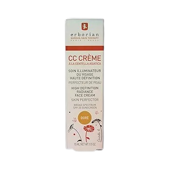 Erborian CC Cream Dore (Golden) Buildable Tinted Color Corrector with SPF25 15Ml