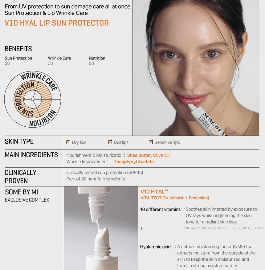 Some by Mi V10 Hyal Lip Sun Protector SPF15 7Ml