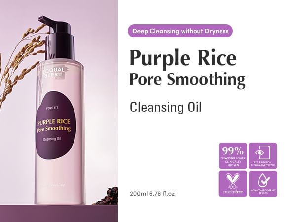 Eqqualberry Purple Rice Pore Smoothing Cleansing Oil 200Ml