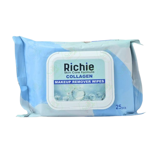 Richie Collagen Makeup Remover Wipes 25 Pieces