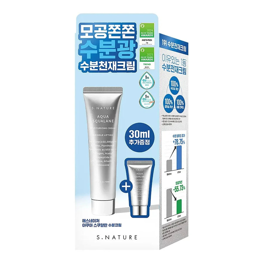 S.Nature Aqua Squalane Moisturizing Cream 60Ml +30Ml
