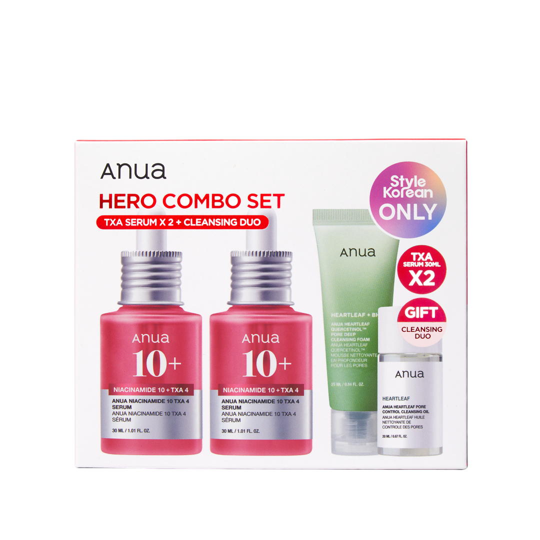 Anua Hero Combo Set - Txa Serum x 2 + Cleansing Duo