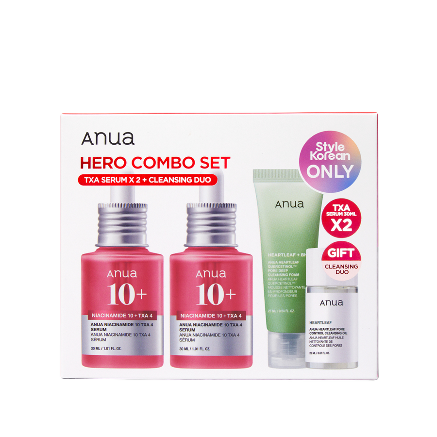 Anua Hero Combo Set - Txa Serum x 2 + Cleansing Duo
