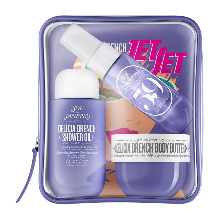 Sol De Janeiro Delicia Drench Jet Set Gift Set - Perfume Mist, Body Wash & Cream